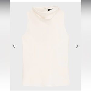 Theory Satin High Cowl-Neck Top